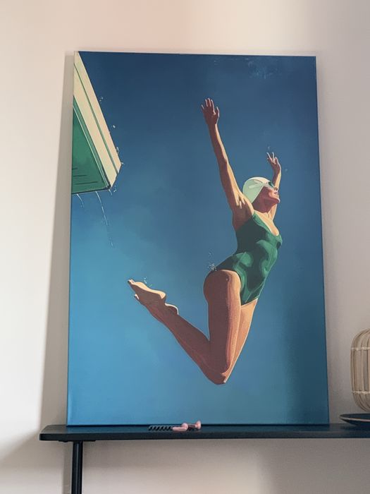 Duzy obraz basen plywaczka 60x90