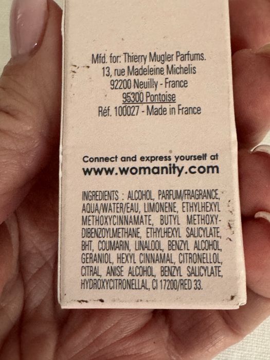 Thierry Mugler Womanity 2010 Eau de Parfum 5 ml,  unikat