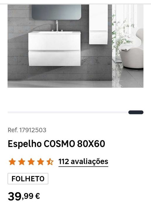 Espelho 80*60 cm (Como novo)
