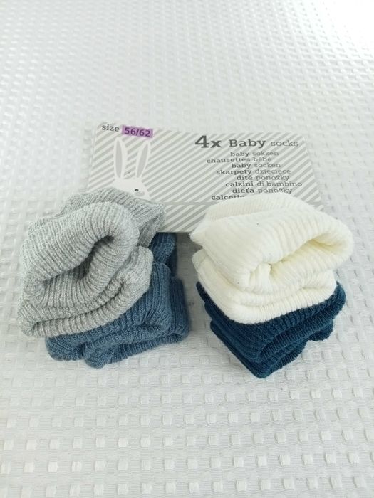 skarpetki niemowlęce 4 sztuki rozm 56/62