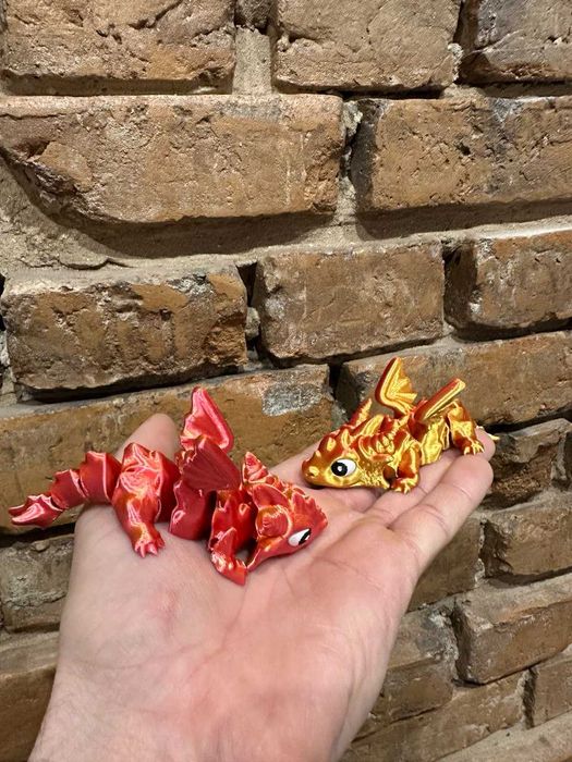 Uroczy smok 3D | Figurka fantasy | Rękodzieło