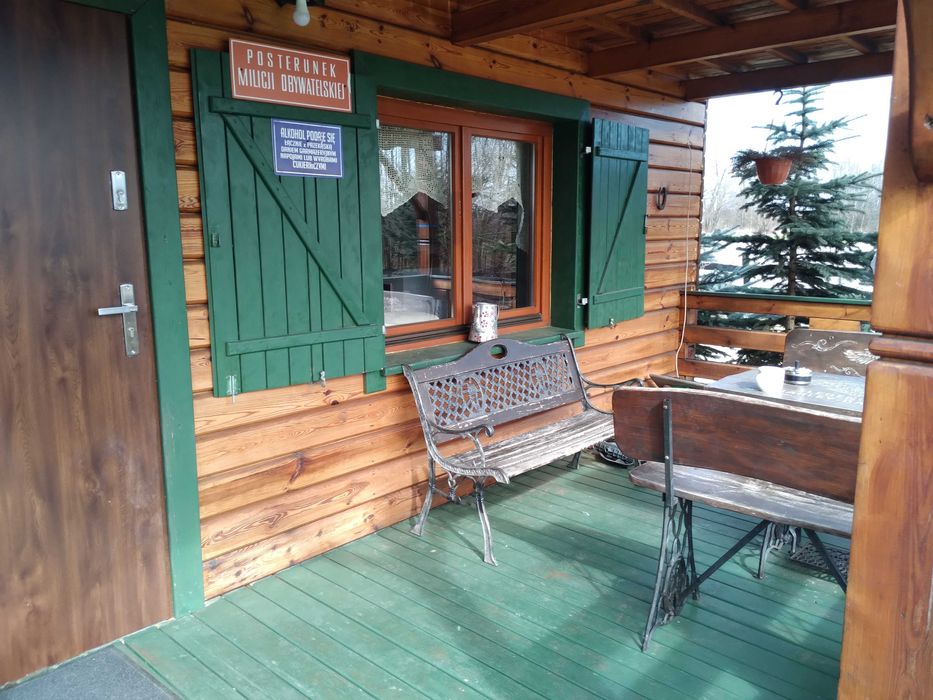 Domek dom drewniany jacuzzi balia ferie panieńskie kawalerskie