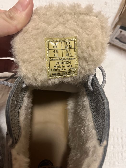 Зимові черевики Dr Martens Church Nubuck Leather Ankle Boots 43 розмір