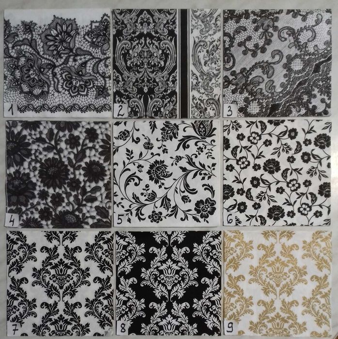 Serwetki decoupage ornamenty