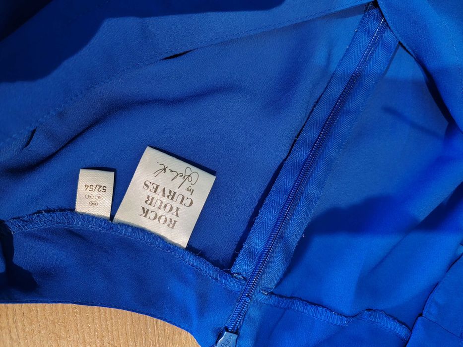 Chabrowa lekka sukienka midi Rock Your Curves rozmiar 52/54 poliester