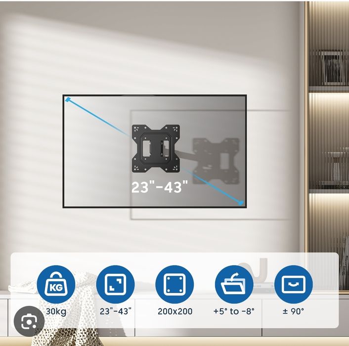 Suporte TV de braço 23/43 polegadas novo