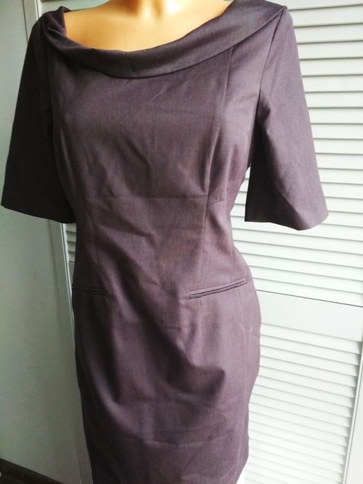 Fioletowa ołówkowa elegancka sukienka 40/42