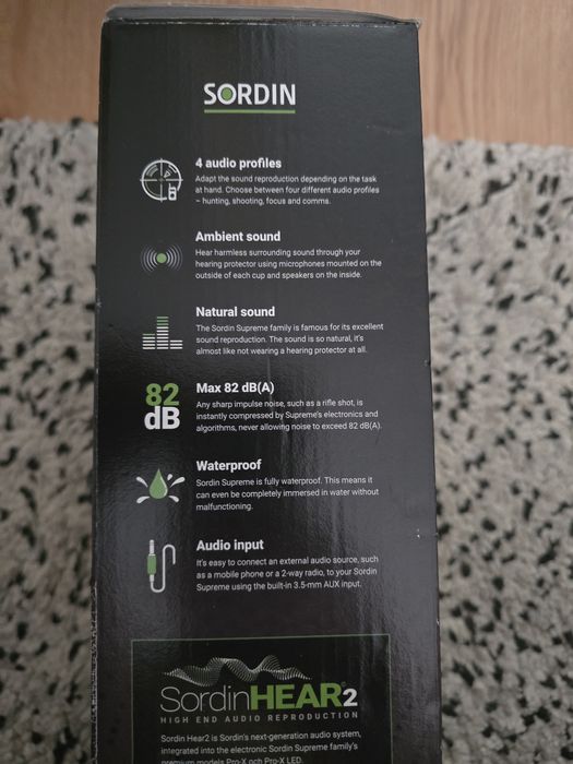 Sordin supreme pro x auscultadores caça NOVO