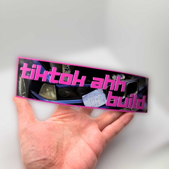 Naklejka na auto - Tik tok ahh build naklejka na fure z tiktoka