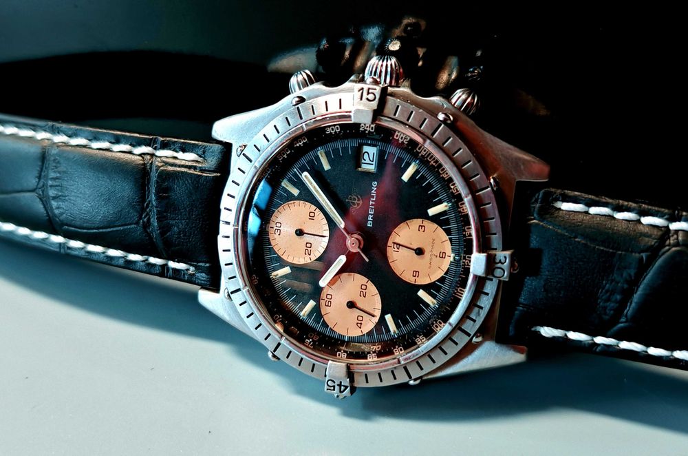 Zegarek Breitling Chronomat chronograph 81950 100M 39 mm Automatic Data sapphire Vintage komplet pudło Automat Chronograf Zobacz !