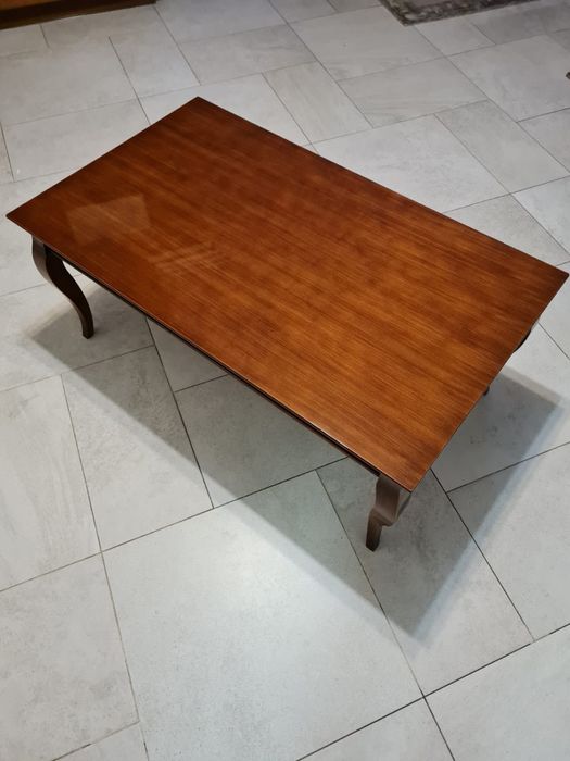 Ława stolik kawowy lite drewno wysoki połysk