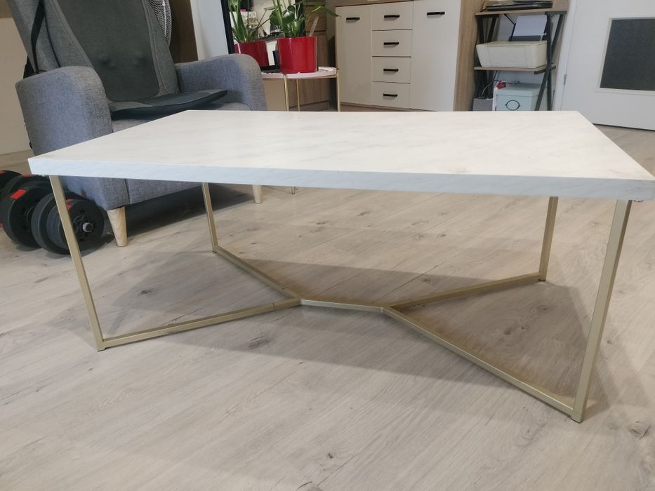 Stolik stoliczek ława złote nóżki