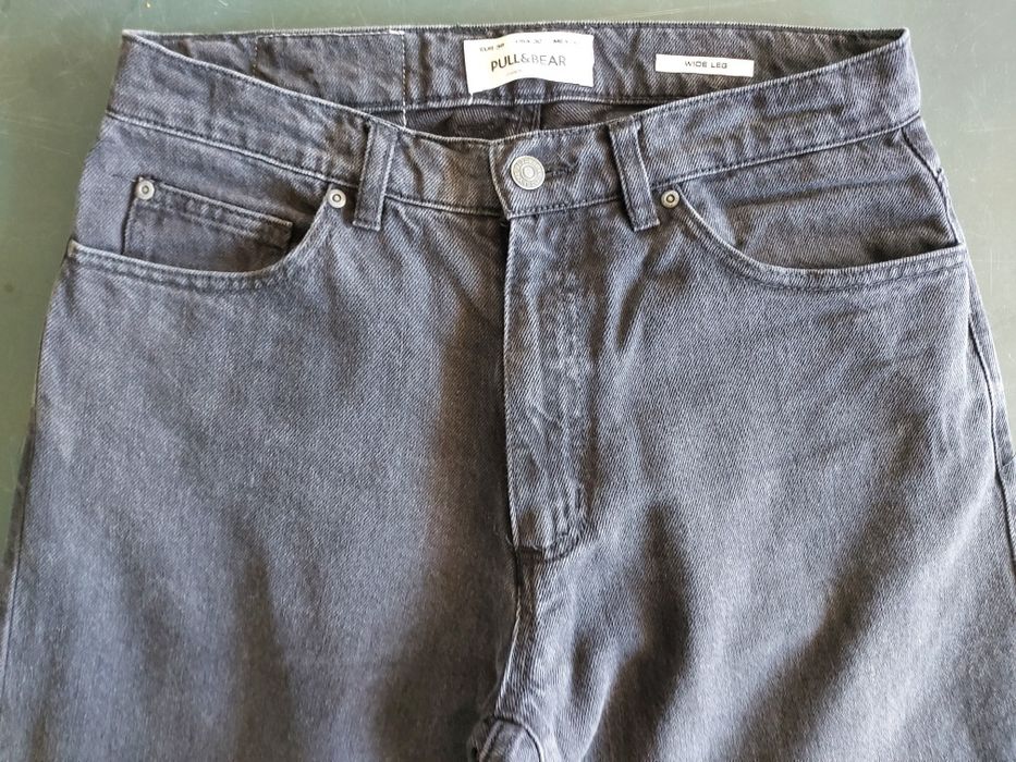 Calças de ganga preta da Pull & Bear