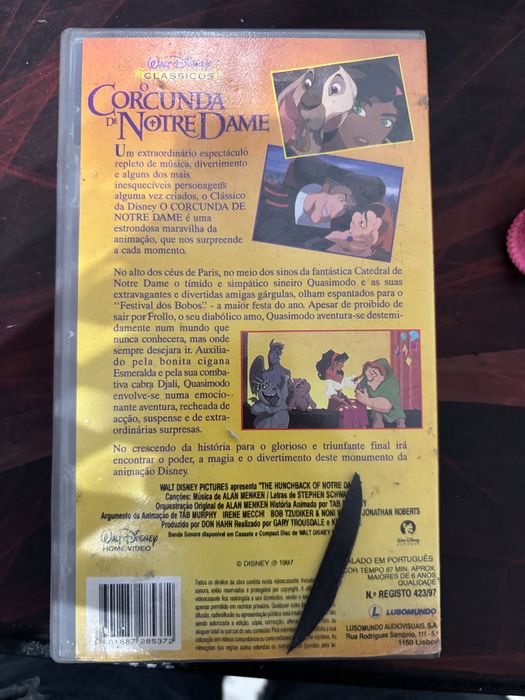 O Corcunda de Notre Dame - VHS Original Disney