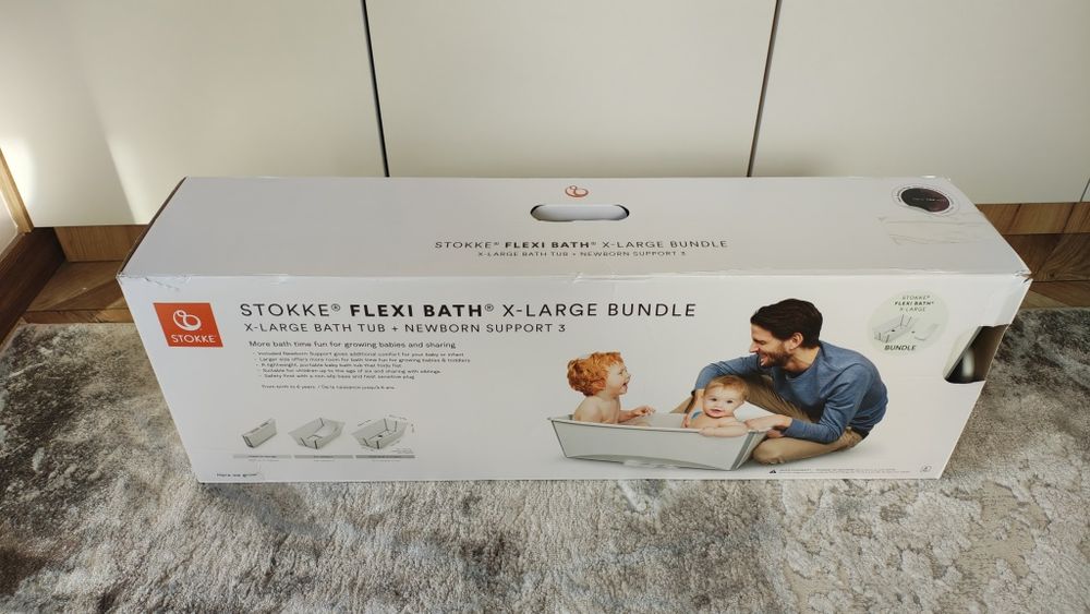 Wanienka Stokke XL + siedzisko dla niemowlaka
