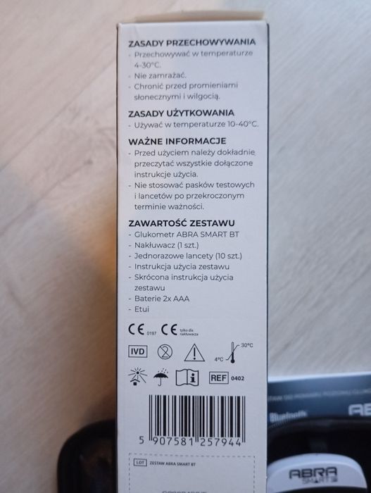 Glukometr Abra Smart Bluetotch i paski .Nowy.Okazja!