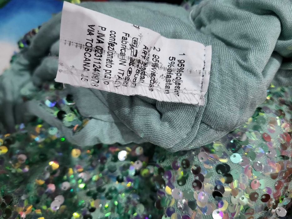 Krótki top miętowy 36 38