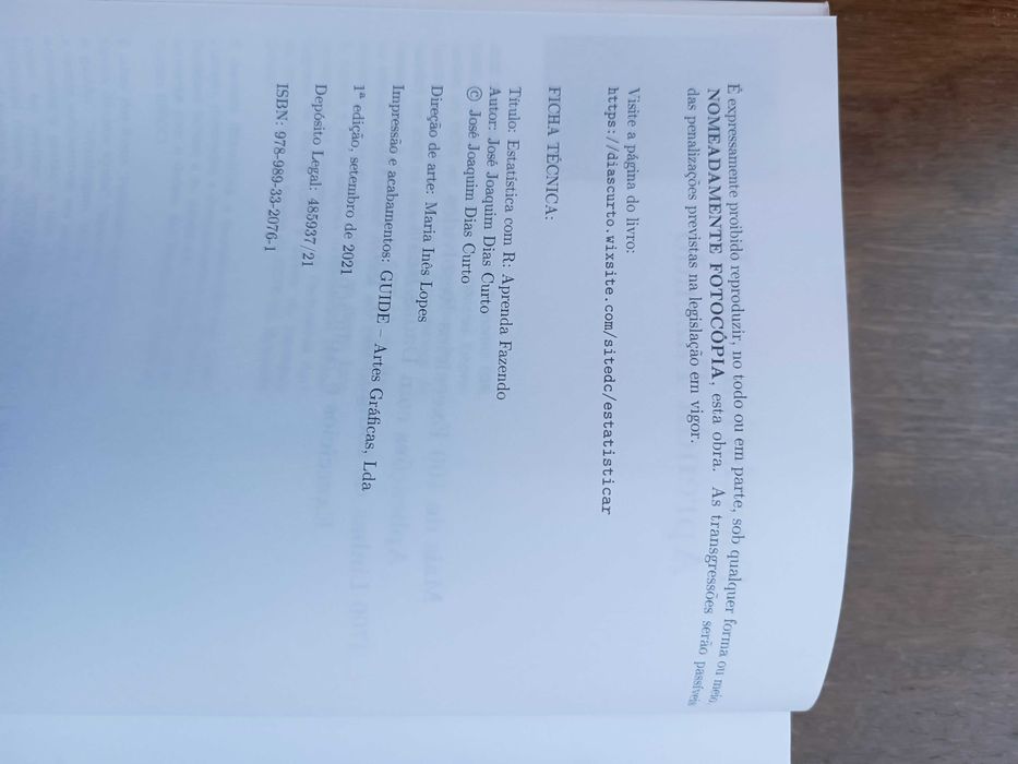 Livro - Estatística com R: Aprenda Fazendo