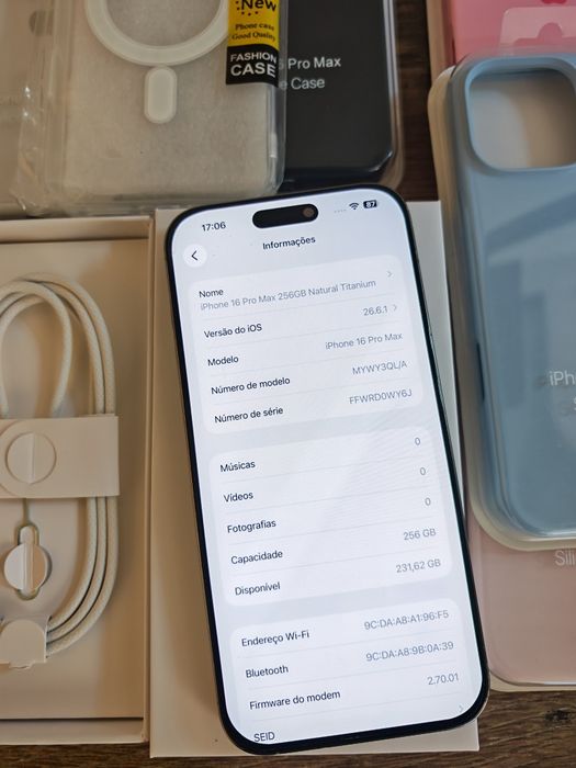iPhone 16 Pro Max  6 9" 256GB Natural Titanium Aceito Retomas