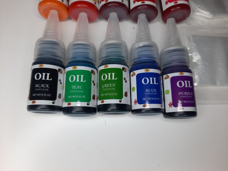 barwniki spożywcze olejowe 10 sztuk
