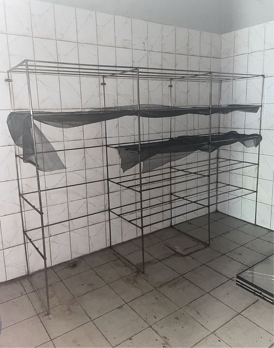 Стелаж сосна, ясен метал нерж