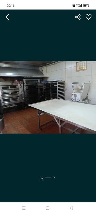 Mesa para pastelaria padaria