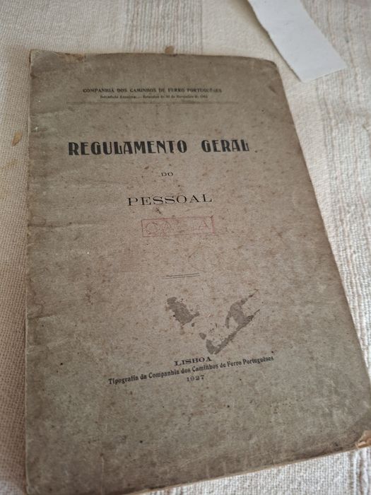 Regulamento Geral do pessoal da CP em 1927