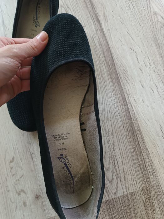 Buty czółenka skórzane skóra naturalna 39