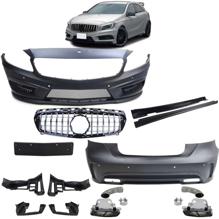 Peças Tuning BMW Audi Mercedes VW Porsche Pack M AMG S Line RS GTI Para-choques Grelhas Spoilers German Look