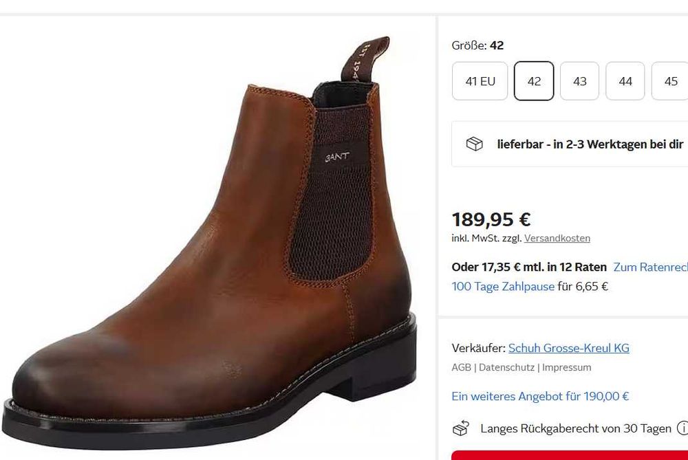 Чоботи чоловічі Gant Gant Prepdale , 42р