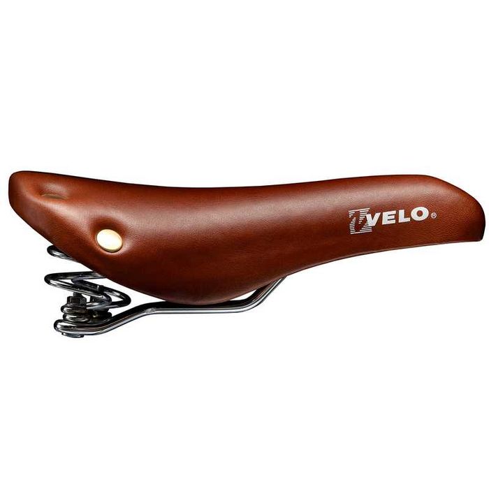 Selim Bicicleta Classico Single fin  castanho com molas