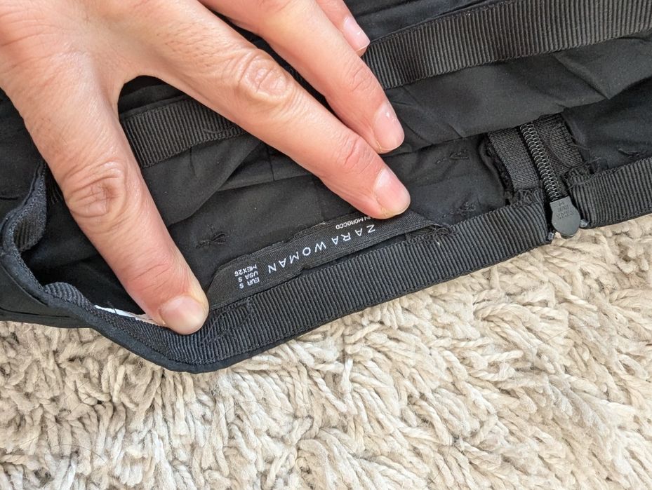 Minissaia drapeado e folho