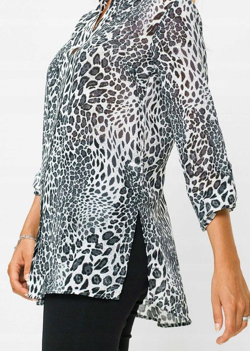 32) Bluzka w cętki 46 NOWA