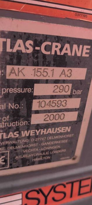 Кран манипулятор ATLAS 155.1