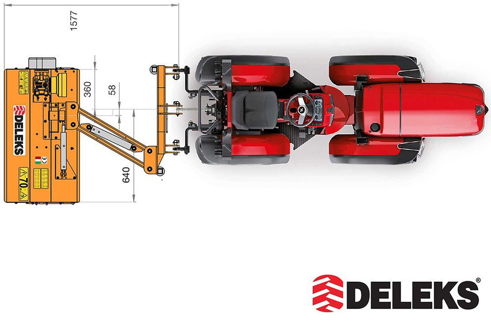 Roçadora 1m VOLPE-100 - p/trator 20-45cv - novo c/Cardã - ENVIO GRATIS