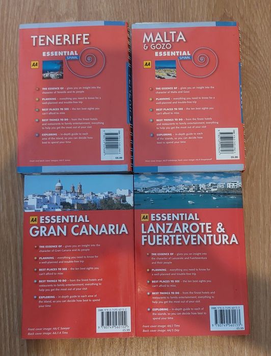 Conjunto de 4 guias de viagem AA