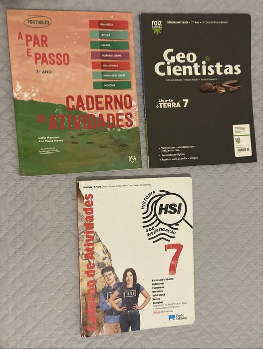 Livros escolares 7 ano