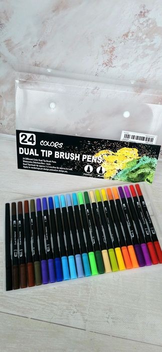 Акрилові маркери браш GuangNa, акриловые маркеры металик, фломастеры