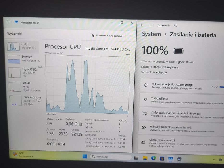 Dell Latitude E7440  i5-4319u 8gb ram ssh FHD