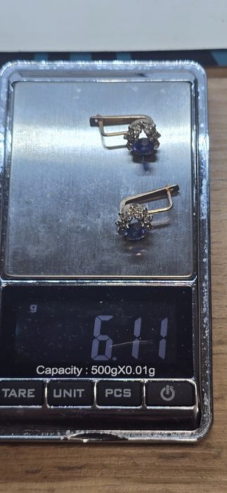 Сережки малинки, золоті крупні