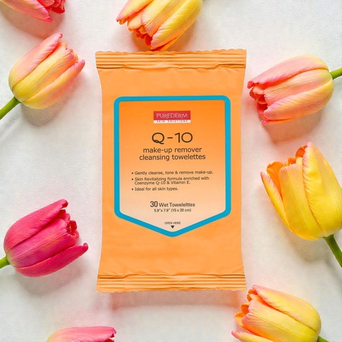Chusteczki do Demakijażu Purederm Q10 30 szt.  Szybki Demakijaż  Korea