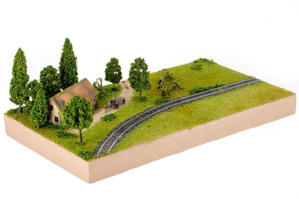 Diorama krajobraz kolejkowo Model 02C 58x31cm