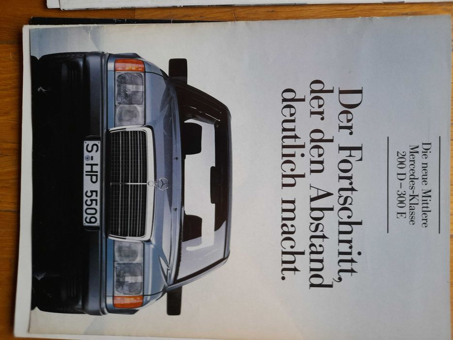 MERCEDES W 124    200D - 380 E wkładka reklamowa język niemiecki