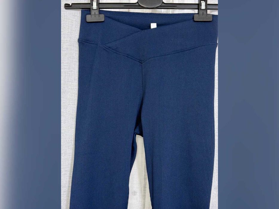 legginsy H&M granatowe dopasowane S 36