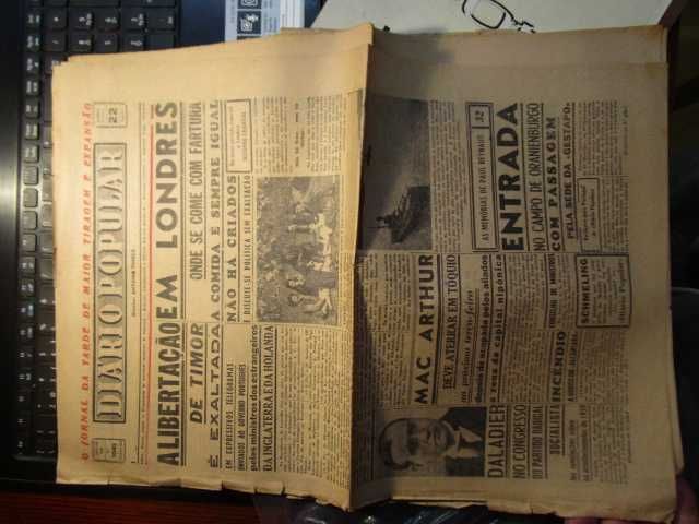 Diário Popular 1945 segunda guerra mundial libertação de TImor