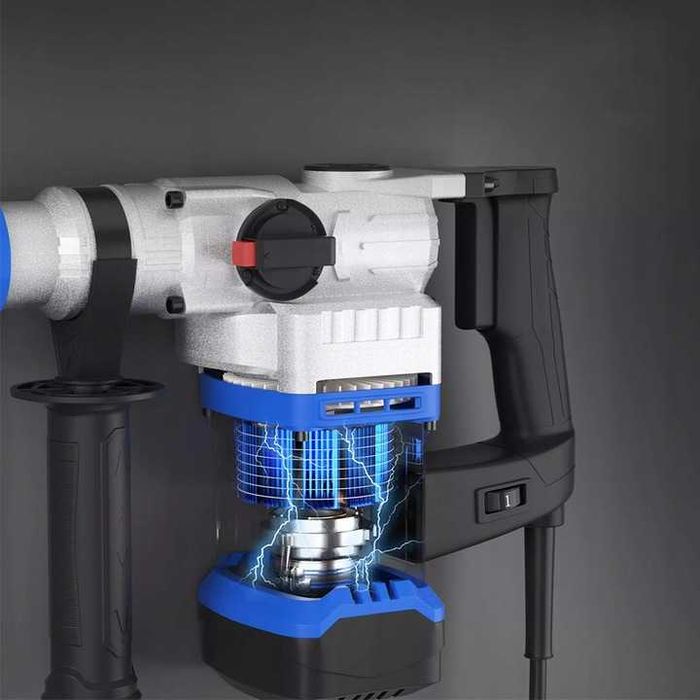 Nowa Młotowiertarka Mocna Młot Udarowy 2200W 5 Biegów + Walizka