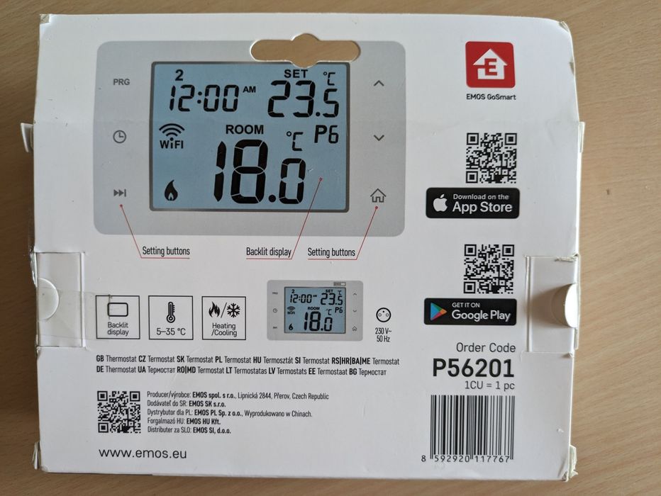 GoSmart Cyfrowy termostat pokojowy z Wi-Fi P56201