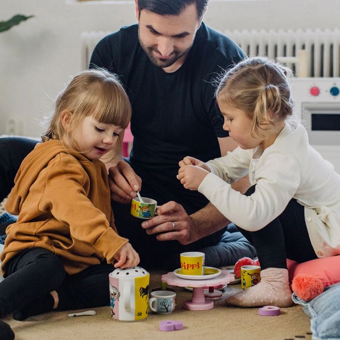 Porcelanowy zestaw do herbaty dla dzieci, Pippi  naczynia kubki