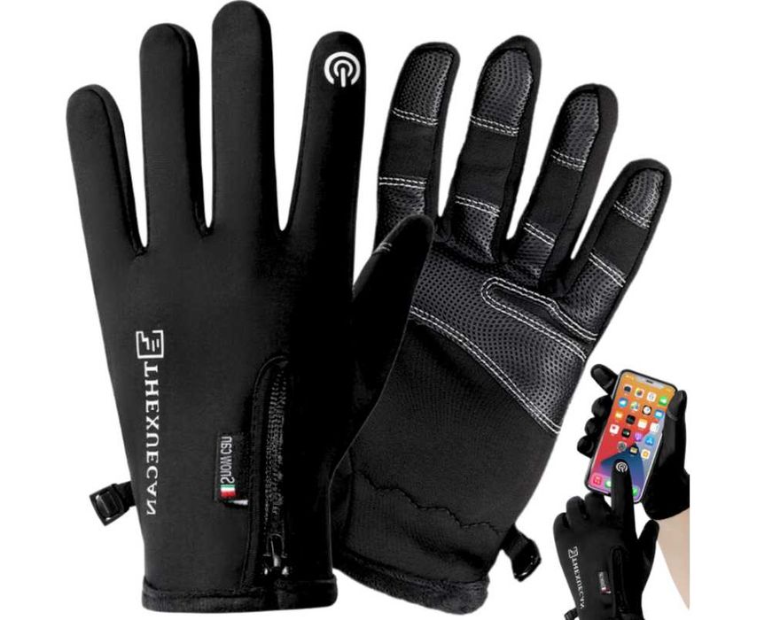 Rękawiczki Rowerowe Kolarskie Zimowe Ciepłe Antypoślizg S kod 2530