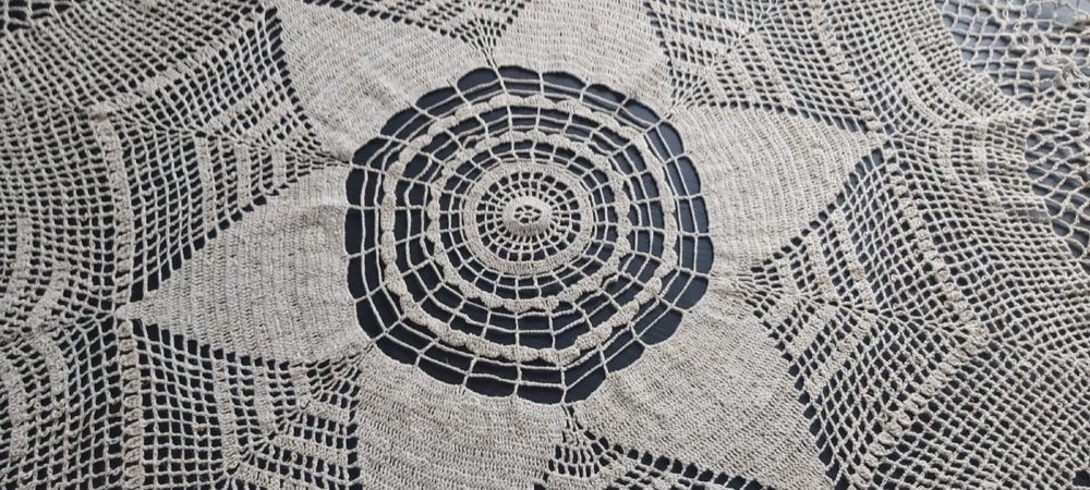 Toalha linho rendada